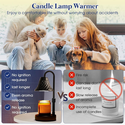 Adjustable Candle Warmer Lamp with Timer: Candle Lamps Fits All Candle Jar Home Decor - Wax Warmer for Scented Wax - Birthday Gifts for Women2