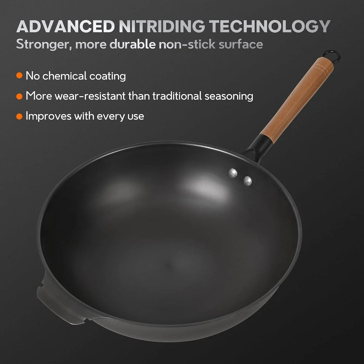11-8-inch-carbon-steel-wok-pre-seasoned-with-advanced-nitriding-technology-flat-bottom-stir-fry-pan-lightweight-nonstick-surface-all-cooktops-compatible-for-stir-fry-pan-fry-steam-bbq-camping