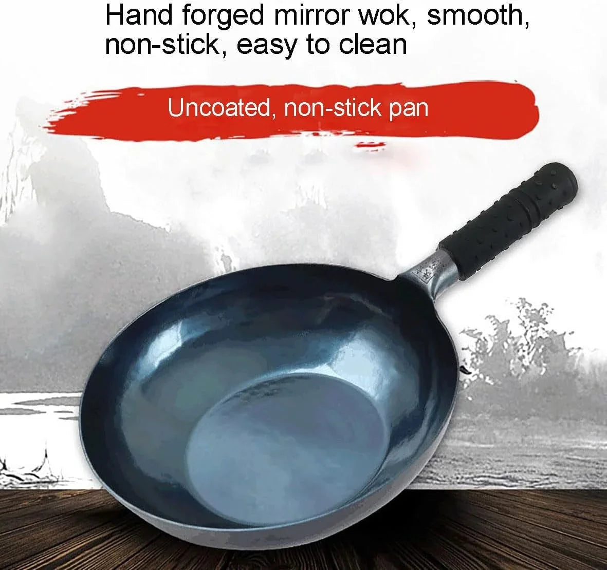 stir-fry-pans-chinese-handhammered-iron-woks-mirror-flat-bottom-pot-no-coating-non-stick-suitable-for-all-kinds-of-stoves-diameter-34cm-13-38in