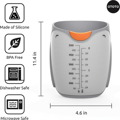 Penny Penguin Silicone Measuring Cups for Cooking - 500Ml Cute Measuring Cups for Baking, Bpa-Free, Microwave Safe, Penguin Gifts, Cute Kitchen Accessories, Funny White Elephant Gifts5
