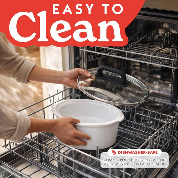 Slow Cooker - 7 Quart Removable Ceramic Pot, Manual Controls with 3 Temperature Settings, Dishwasher Safe Crock and Glass Lid, Green8