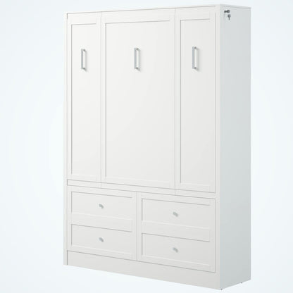 Azores Queen Murphy Bed | Engineered and Solid Wood Construction - No Melamine Used | Smooth Painted Finish | Queen Size Murphy Bed Cabinet | Wall Bed2
