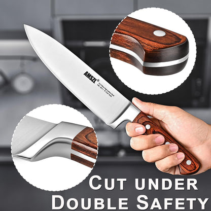 8 Inch Chef Knife, German High Carbon Steel Kitchen Knife5