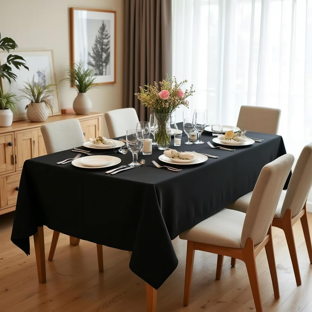 rectangle-tablecloth-60-x-84-inch-black-stain-and-wrinkle-resistant-washable-polyester-cloth-decorative-fabric-cover-for-dining-tables-buffet-parties-and-camping
