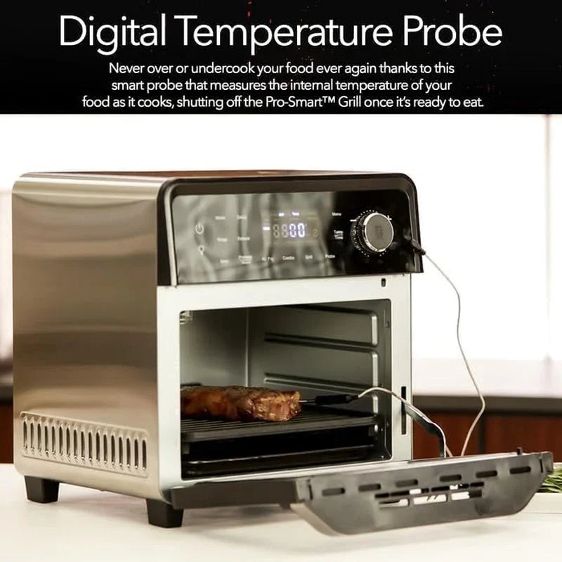 smart-air-fryer-oven-with-powerport™-plug-in-grill-for-dual-zone-efficient-cook-100-in-1-advanced-convection-toaster-oven-countertop-w-insulated-2-glass-door-450-f-preheat-stainless-steel