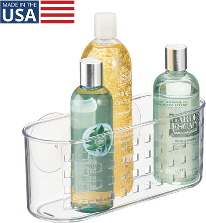 Hanging Suction Shower Caddy Basket, Clear2