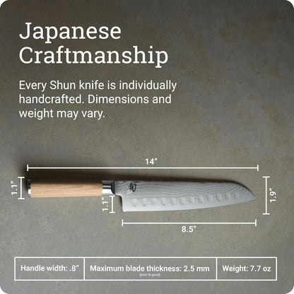 Shun Classic Blonde 8.5" Hollow Ground Santoku Knife5
