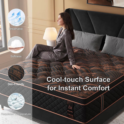 Queen Hybrid Mattress 14 Inch, Medium Firm Gel Memory Foam & Pocket Springs - Motion Isolation & Pressure Relief for Back & Side Sleepers, Certipur-Us Certified7
