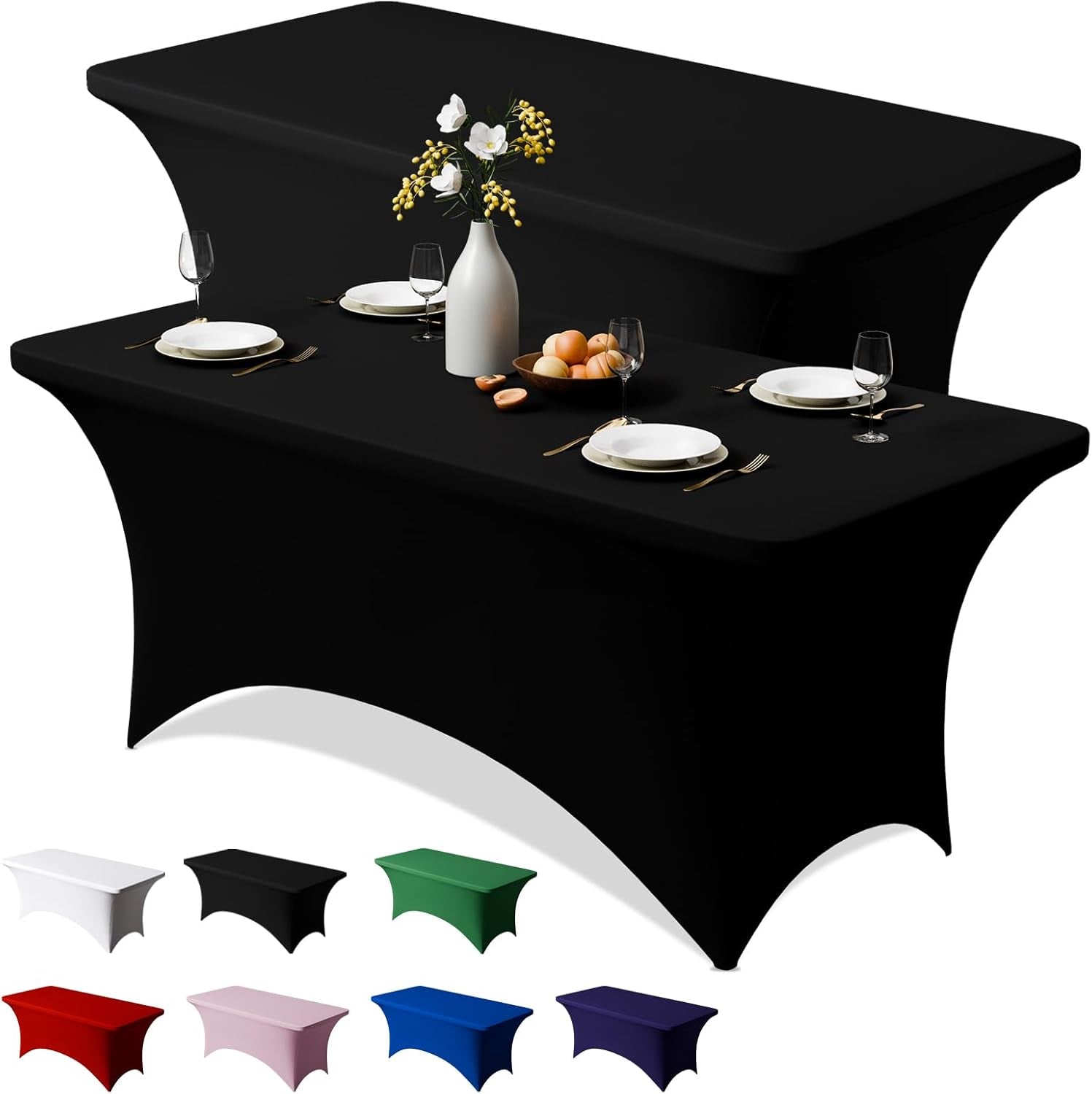 2-pack-6ft-black-spandex-table-cloth-72-x-30-inch-rectangular-stretch-tablecloth-wrinkle-resistant-scretch-table-cover-for-wedding-party-banquet-picnic-outdoor-decoration