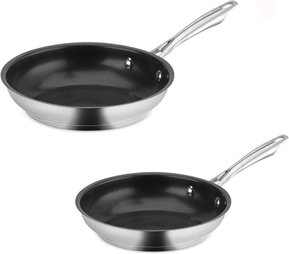 Professional Series Stainless Steel Non-Stick Skillet Set, 8” & 10”1