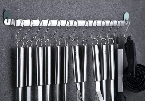 Kitchen Utensils Set 38 Pieces, Stainless Steel Cooking Utensils Set, Kitchen Gadgets Cookware, Kitchen Tool Set with Utensil Holder Rack and Hooks for Hanging Dishwasher Safe4