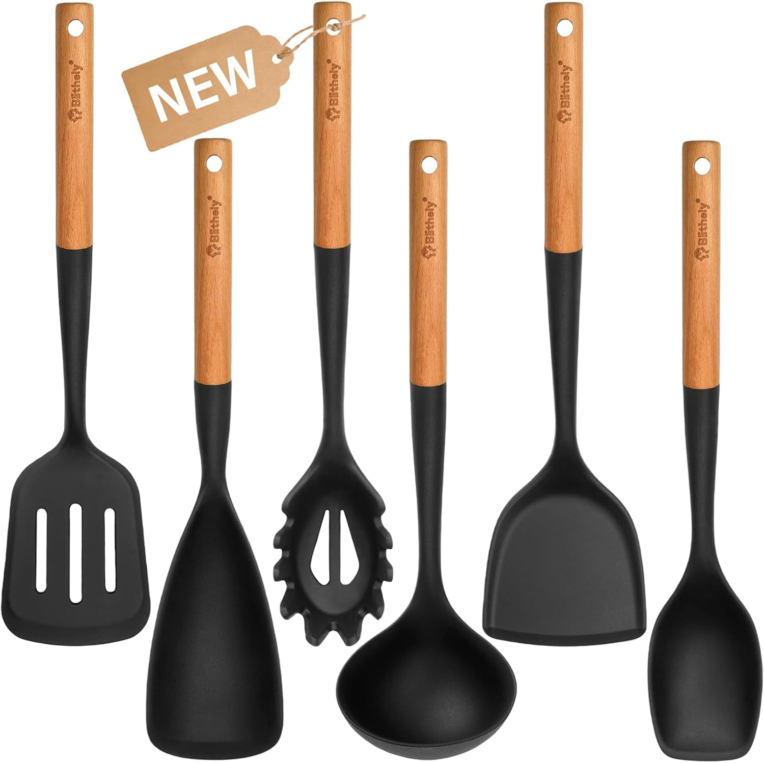 large-silicone-kitchen-utensils-set-6-pcs-nonstick-cooking-utensils-set-with-wooden-handle-heat-resistant-and-bpa-free-silicone-utensil-spatula-set-for-cooking-with-turner-spoon-and-ladleblack