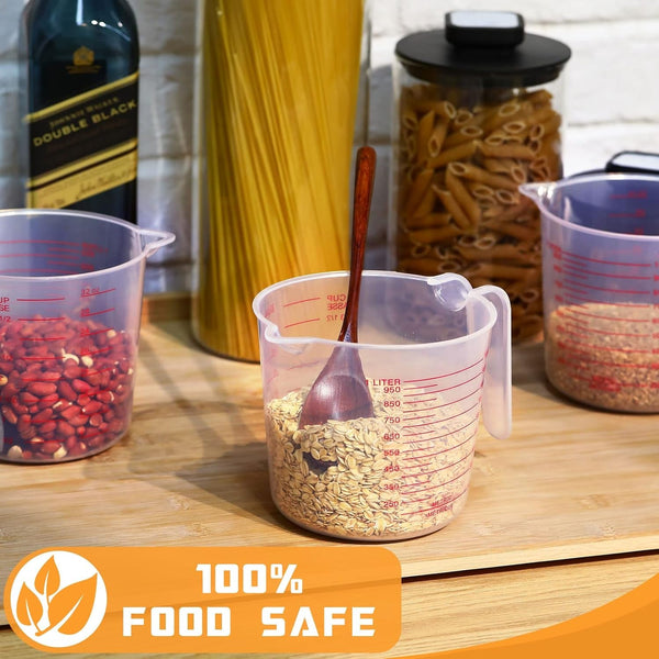 12 Pcs 4 Cup/32 Oz Plastic Measuring Cups with Handle3