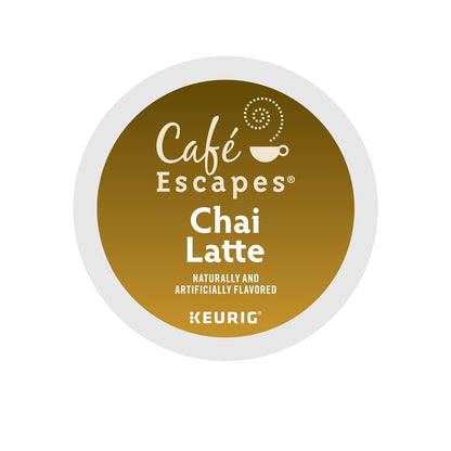 Cafe Escapes, Chai Latte Tea Beverage, Single-Serve Keurig K-Cup Pods, 48 Count (2 Boxes of 24 Pods)2