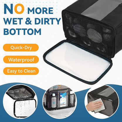 Shower Caddy Portable for College Dorm, Hanging Travel Toiletry Bag with Phone Pocket & Waterproof Bottom Cover,Quick-Dry Mesh Shower Bag,Dorm Room Essentials for Guys & Girls,Cruise Essentials 20262