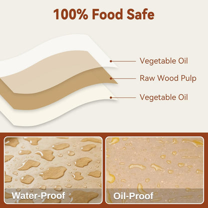 200 Pcs Parchment Paper Sheets, 12 X 16 Inch, Precut Non-Stick Parchment Sheets for Baking, Cooking, Grilling, Air Fryer and Steaming - Unbleached, Fit for Half Sheet Pans3