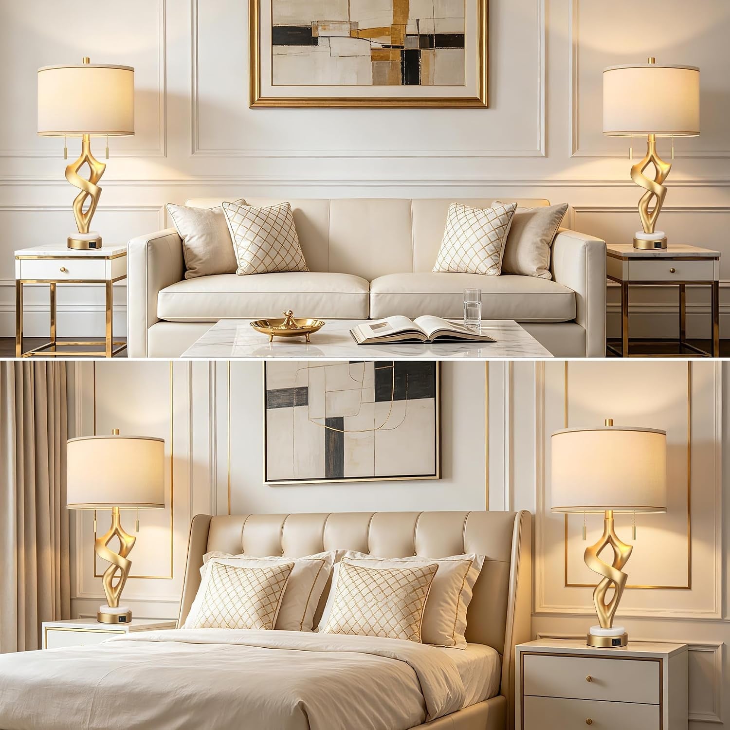 gold-table-lamps-for-living-room-set-of-2-modern-nightstand-lamps-with-marble-base-charging-ports-rustic-resin-table-lamp-for-bedrooms-with-pull-chains-switch-4-x-bulbs-included-26