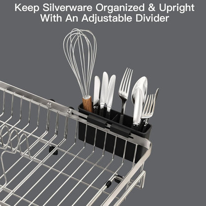 Dish Drying Rack over the Sink with Utensil Holder8