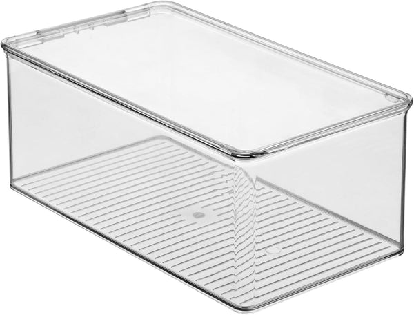 Stackable Shoe Box with Hinged-Lid, Clear9