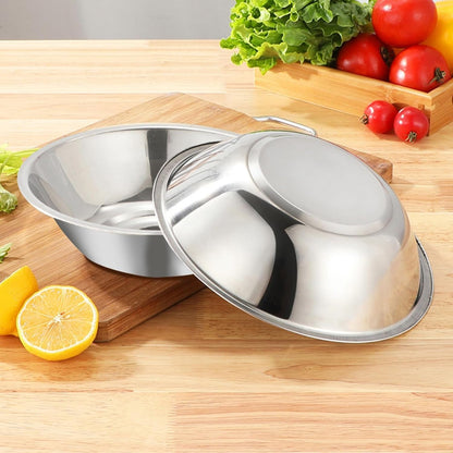 15 Pcs Stainless Steel Bowls 6.3 Inch Base Prep Bowls8