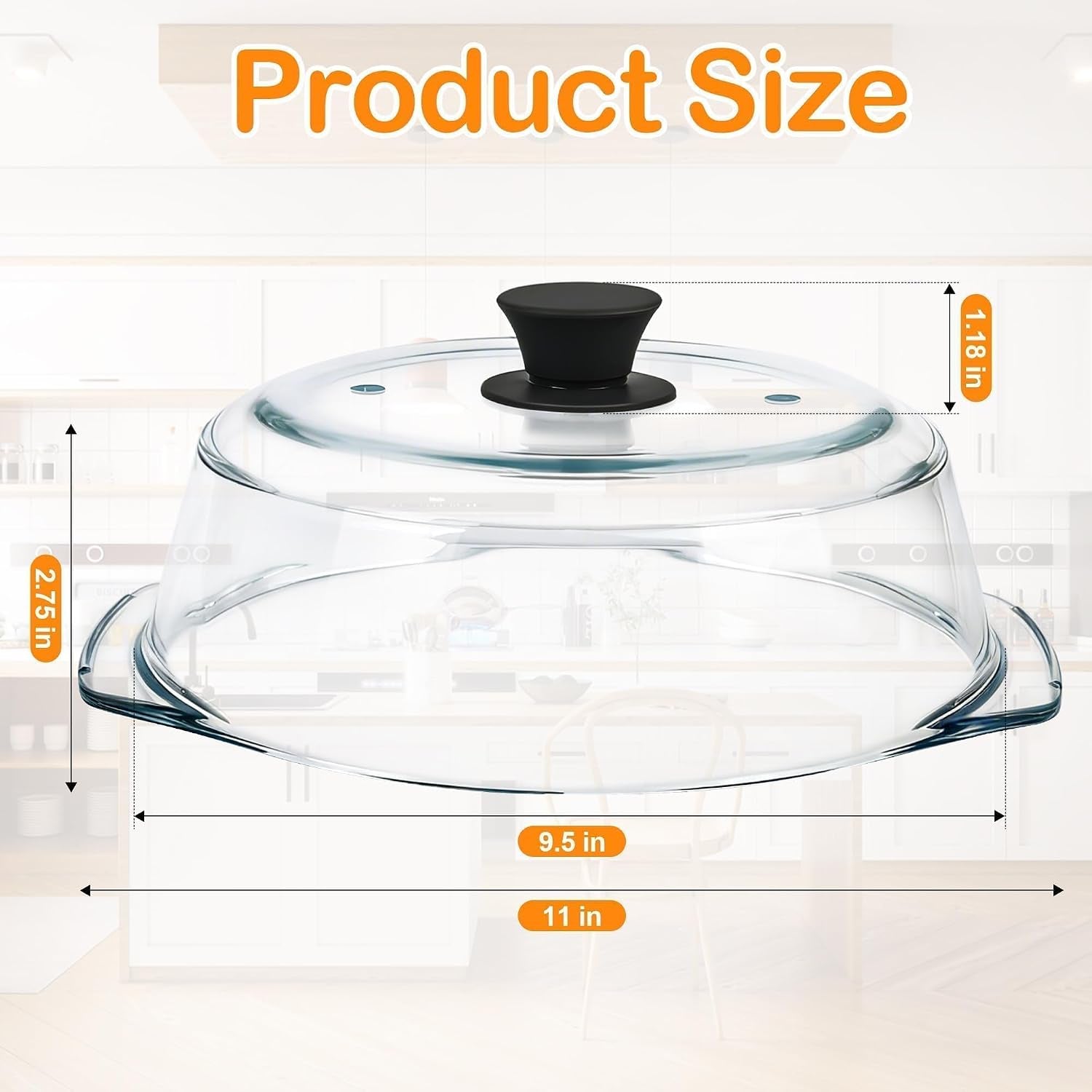 glass-microwave-splatter-cover-for-food-with-microwave-place-mat-sturdy-plate-guard-lid-with-vent-holes-and-easy-grip-silicone-handle-bpa-free-dishwasher-safe-black