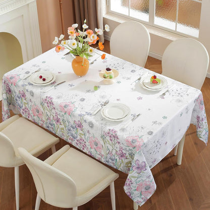 Pastoral Wildflowers Tablecloth Rectangle, Colorful, 52 X 70 Inch2