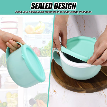 2Pcs Silicone Lids for Dash My Mug, 5.9In Bpa-Free Silicone Bowl Covers | Storage Cookware Lids Replacement for Dash Ice Cream Maker Mug (Light Green)5