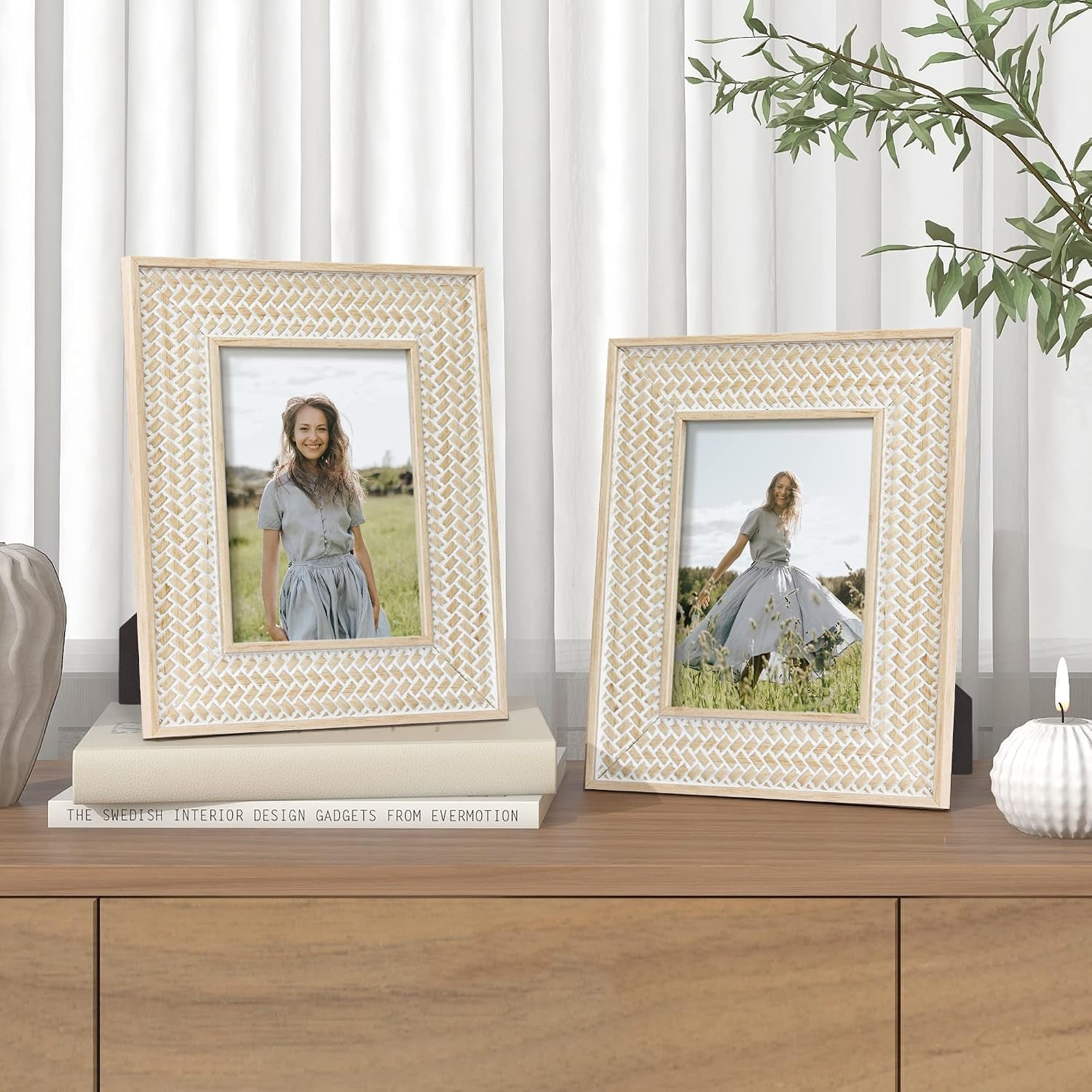boho-5x7-picture-frame-rattan-photo-frame-set-of-2