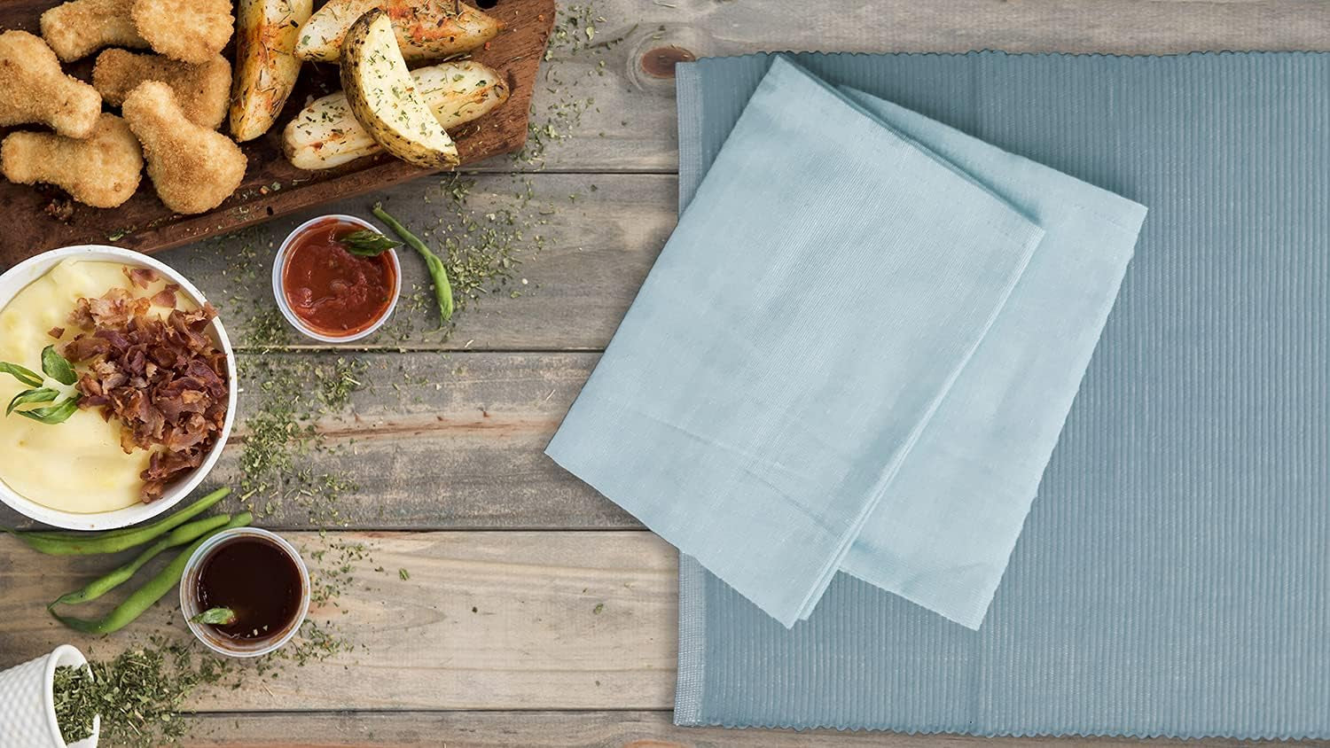 two-toned-napkin-set-stone-blue-100-cotton-napkin-size-18x18-inch-suitable-for-formal-dining-everyday-meals-thanks-giving-and-other-casual-occasions-pack-6-pieces