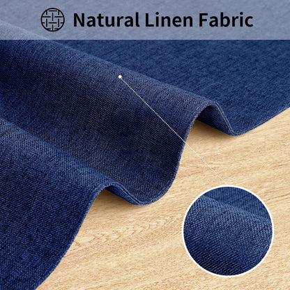 Cloth Placemats, Set of 6 Heat-Resistant Cotton Linen Blend Double Layered Machine Washable Place Mats, Wrinkle Free Thick Fabric Dining Table Mats for Indoors & Outdoors (Navy Blue, 6)3