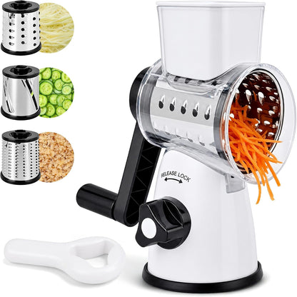 Rotary Cheese Grater, Cheese Shredder with 3 Interchangeable Blades1