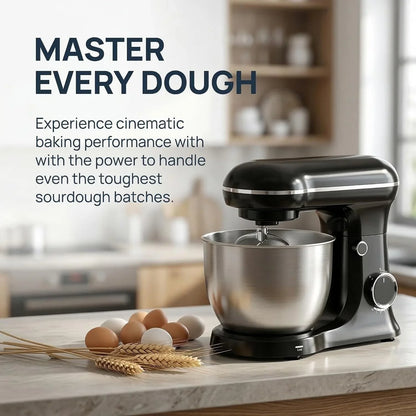 Electric Stand Mixer with Bowl 6.5QT Stainless Steel, 10 Speeds Kitchen Stand up Mixer for Baking Cakes Cookie Bread Salad Food with Egg Whisk, Dough Hook, Flat Beater - Portable Baking Mixers7