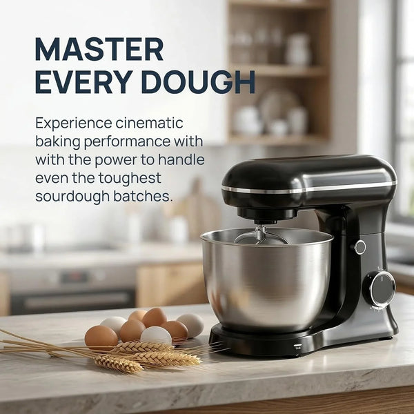 Electric Stand Mixer with Bowl 6.5QT Stainless Steel, 10 Speeds Kitchen Stand up Mixer for Baking Cakes Cookie Bread Salad Food with Egg Whisk, Dough Hook, Flat Beater - Portable Baking Mixers7