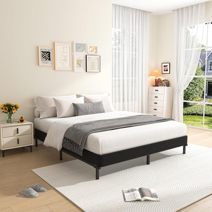 5 Inch King Box Spring Low Profile Metal Bed Base with Boxspring Cover | 3500 Lbs Black Heavy Duty Support, round Corner Design, Metal Mattress Foundation, No Squeaky, Easy Assembly, Noise Free2