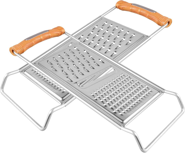 2Pcs Functions in Kitchen Grater Tool Slicer Shredder Peeler Stainless Steel for Potatoes Carrots