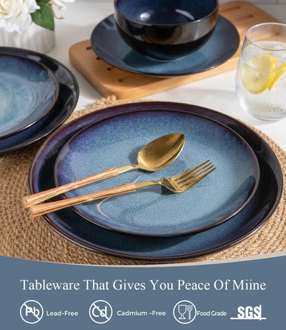 Ceramic Dinnerware Sets for 8,24Pcs Porcelain Plates and Bowls Set3