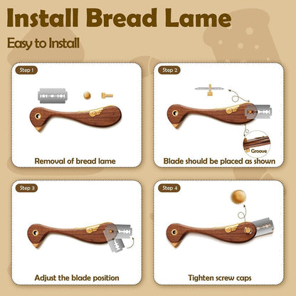 Bird Bread Lame Dough Scoring Tool with 10 Replacement Blades3