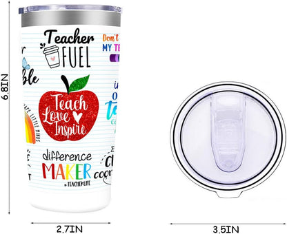 Teacher Gifts,Teacher Appreciation Gifts,Teachers Christmas Birthday Gift from Students,Back to School Gift for Women,20Oz Stainless Steel Tumbler Cup2