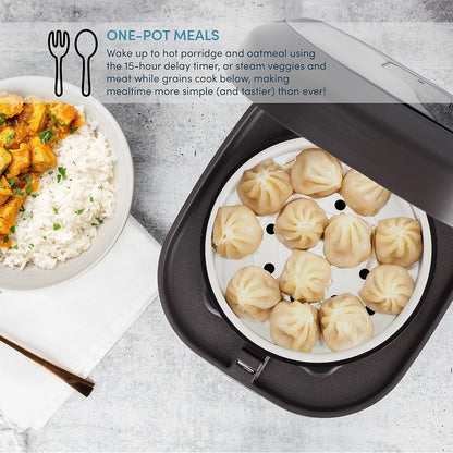 Housewares Professional 12-Cups (Cooked) / 3Qt. 360° Induction Rice Cooker & Multicooker (ARC-7606B), Black, 12 Cup7