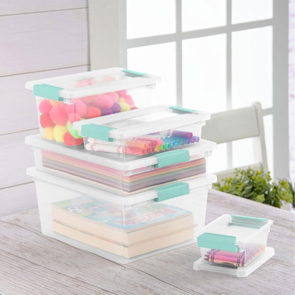 Clip Box, Stackable Clear Plastic Bins - Medium, 4-Pack6
