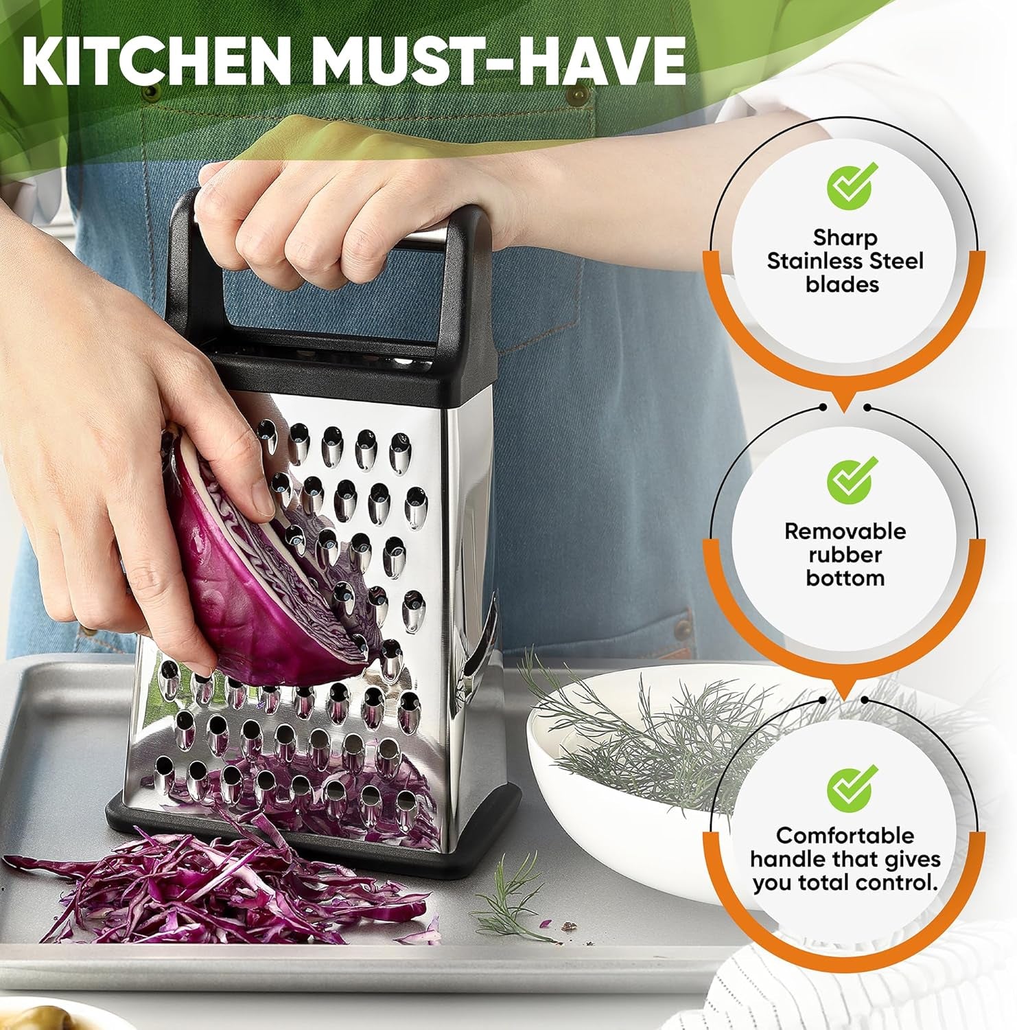 stainless-steel-xl-cheese-grater-for-kitchen-black-4-sided-manual-metal-box-grater-for-carrot-potato-parmesan-cheese-shredder-professional-vegetable-grater-dishwasher-safe