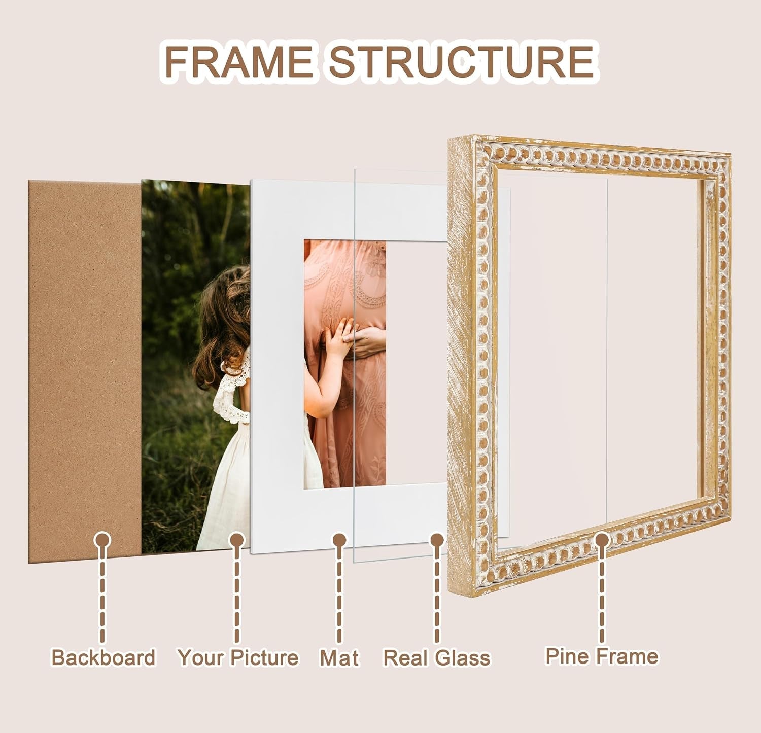 square-4x4-rustic-picture-frame-decorative-distressed-beaded-detailing-natural-pine-wood-with-real-glass-matted-to-3x3-photo-gallery-wall-and-tabletop-display-natural