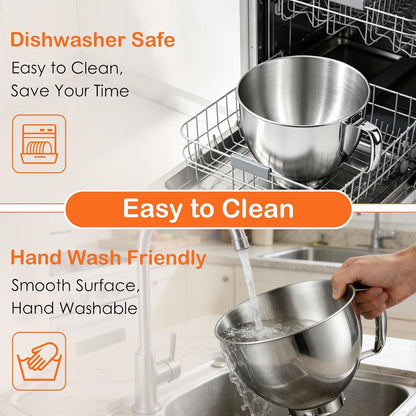 5QT Stainless Steel Mixer Bowl for Kitchenaid Tilt Head Stand Mixer6