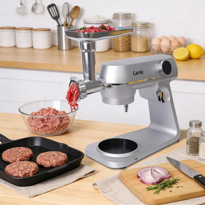 8.45 QT All Metal Stand Mixer with Grinder Attachment,10 Speed Large Capacity Kitchen Mixer with Digital Timer & Tilt-Head, Electric Mixer with Whisk Dough Hook Mixing Beater7