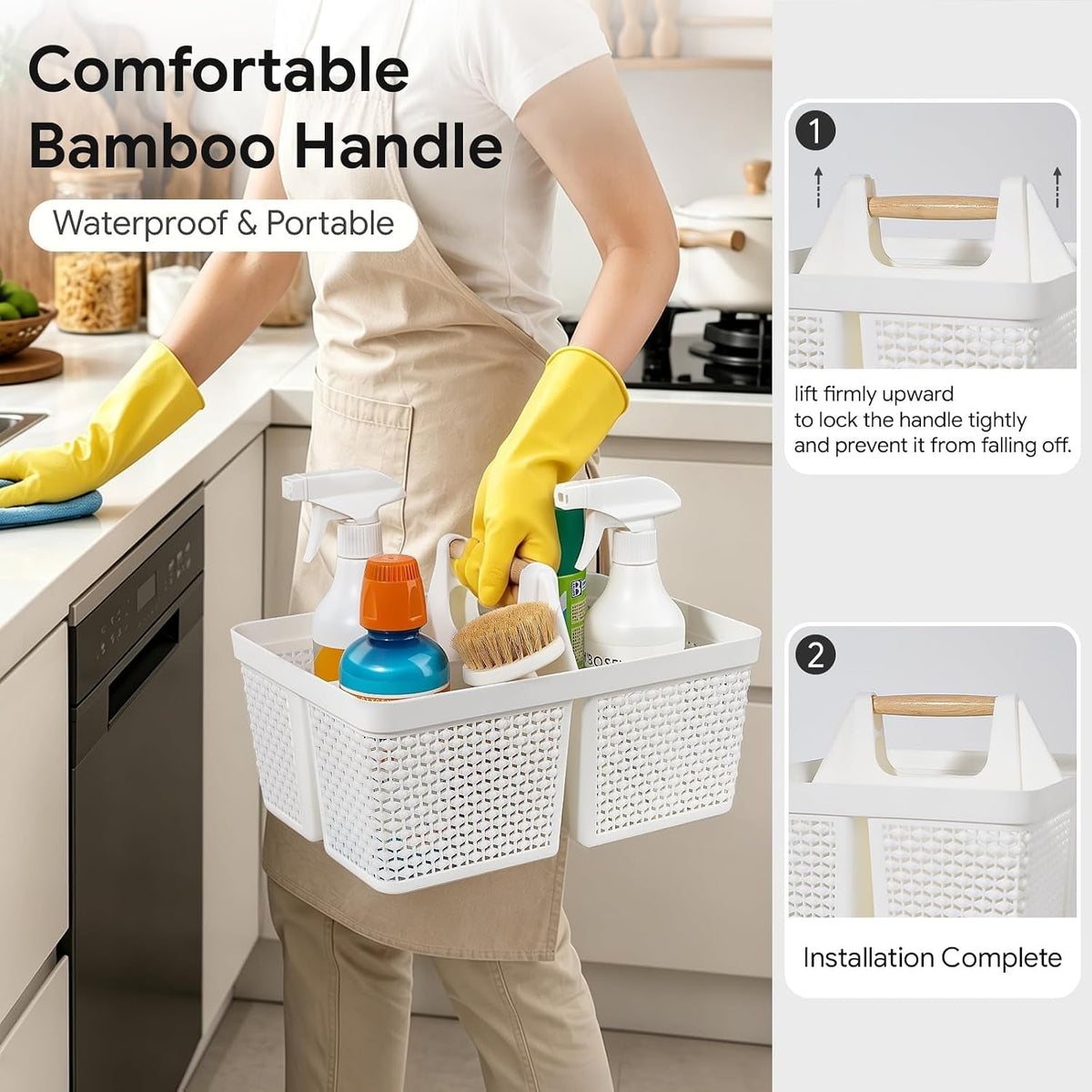 portable-plastic-shower-caddy-basket-with-wooden-handle-white