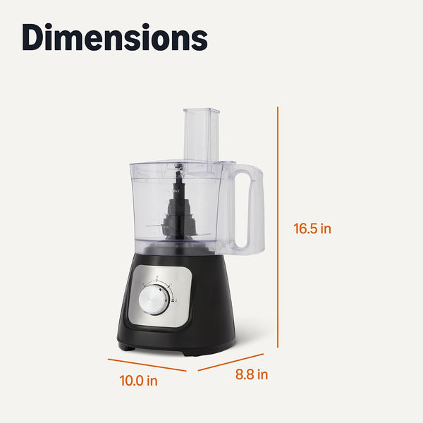 Food Processor and Vegetable Chopper with 10 Cup Bowl, 2-Speed, 500 Watt Motor, Pulse Function, Dishwasher Safe Parts, Black5