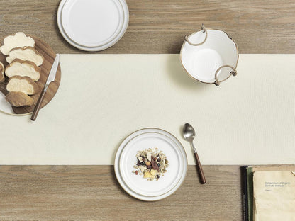 Basic Linen Style Table Runner, 14X72 Inch Ivory3