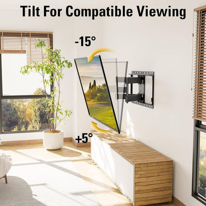 Full Motion TV Wall Mount for 32-70 Inch Tvs up to 99Lbs | Mount Bracket with Swivel and Tilt, TV Bracket with Articulating Dual Arms, Fits 16” Studs, Max VESA 400X400 Mm, MD23803