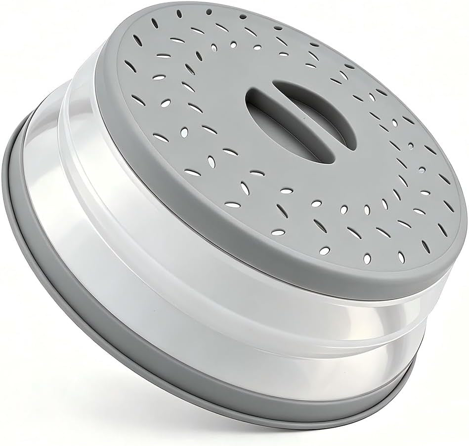 small-collapsible-microwave-splatter-cover-gray-8-in-microwave-plate-cover-with-steam-vent-bpa-free-silicone-plastic