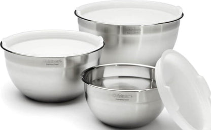 Mixing Bowl Set, Nesting Bowls, Stainless Steel, 3-Piece1